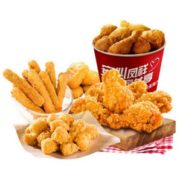 肯德基战略供应商！凤祥 炸鸡美味家庭桶套餐 4袋共1.9kg