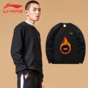LI-NING 李宁 AWDQB17-1 男士加绒运动圆领针织上衣