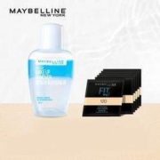美宝莲 随心试套装（FITme粉底液1.5ml色号随机*6+眼唇卸40ml*1）