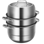 19日8点！ VATTI 华帝 Z2602 不锈钢蒸锅 三层 26cm 9.9元（限150个）