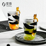 佳佰 创意手作 带勺 磨砂猫爪杯*3件