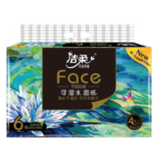 洁柔(C&S抽纸 黑Face 加厚4层100抽面巾纸*6包 无香(L号) *3件