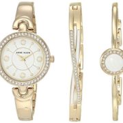 Anne Klein 女式施华洛世奇水晶装饰手表手镯套装  到手约246.59元