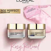 L'Oreal Paris 欧莱雅 金致臻颜牡丹奢养粉研套装（日霜50ml+晚霜50ml+眼罩）