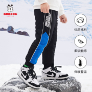 加绒加厚，超酷百搭：巴布豆 中大童 冬季运动长裤