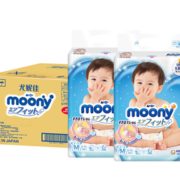 PLUS会员！ moony 尤妮佳 婴儿纸尿裤 M128片