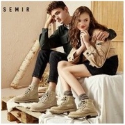 Semir 森马 中性高帮马丁靴