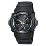 CASIO 卡西欧 G-SHOCK AWG-M100B-1AER 电子刻度盘男士腕表 不锈钢 黑色 圆形