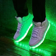 百亿补贴：Skechers斯凯奇 男鞋 闪灯 中帮拼接 休闲鞋 52076EG