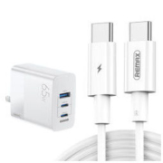 28日0点： REMAX睿量 GaN氮化镓65W 三口充电器+100W快充线套装