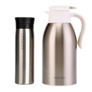 双12预售：LOCK&LOCK 乐扣乐扣 LHC1464S601 保温套装（拉恩保温杯400ml+妙趣咖啡壶2.2l）
