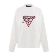 GUESS × BLACK PINK联名 女士手写白底LOGO圆领卫衣