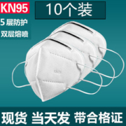 KN95熔喷布5层防护口罩10只