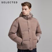SELECTED 思莱德 419412565 冬季潮流休闲 加厚短款连帽羽绒服外套