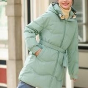 4日0点：INMAN  茵曼1804108 女士连帽收腰羽绒服