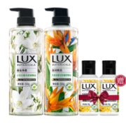 PLUS会员！ LUX 力士 植萃精油沐浴露套装 小苍兰550g+天堂鸟550g（赠忍冬花50g*2）