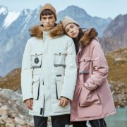 Meters bonwe 美特斯邦威 631316 情侣款工装羽绒服