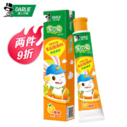黑人（DARLIE）宝贝兔儿童牙膏40g（橙味）防蛀固齿 温和洁净 含氟含钙 *2件