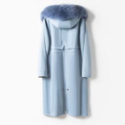 BNX BZ20418014210 女款连帽毛领可拆卸内胆长款派克服