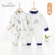5日10点！ huanxixiaoxiong 欢喜小熊 婴儿连体衣 2件 39.5元包邮（前1小时）