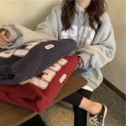 女款2020冬季保暖加绒加厚潮流卫衣