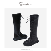 Snoffy 斯纳菲 女童 秋冬 加绒高筒靴长靴