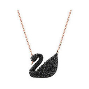 SWAROVSKI 施华洛世奇 Iconic Swan 小号黑天鹅项链