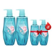 PLUS会员！ CLEAR 清扬 植觉樱花洗发4件套（洗发380ml*2+洗发100ml*2+赠护发素 375ml） +凑单品