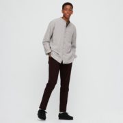 UNIQLO 优衣库 428969 男士法兰绒立领衬衫