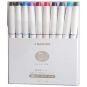 Sailor 写乐 25-5400-000 SHIKIORI四季织 双头水性笔 20色套装