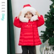A类标准、90%白鸭绒：Elle baby 2020年冬季女童中长款羽绒服