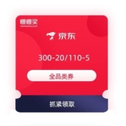 领券备用：京东 300-20/110-5/200-12 全品类券