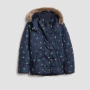 Gap 盖璞 女童连帽毛领棉服