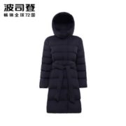 90%鸭绒！BOSIDENG 波司登 B90131066 女士中长款羽绒服