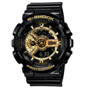 日本原产 卡西欧 G SHOCK系列 GA-110GB-1A 限量黑金悟空版运动手表