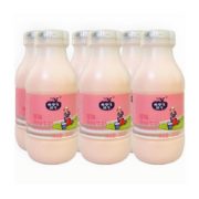 高含量生牛乳！弗里生乳牛草莓风味牛奶243ml*6瓶