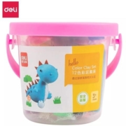deli 得力 彩色橡皮泥12色