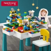 HearthSong哈尚 积木学习桌子椅多功能大颗粒 单桌单椅+85颗粒