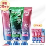 blispring 冰泉 口香糖牙膏套装 100g*3支 装 +赠牙膏40g*3支+牙刷2支 *2件