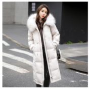 La Chapelle Laetia 904611142 女士毛领羽绒服中长款