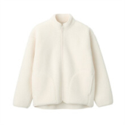 MUJI 无印良品 BBJ07A0A 女士弹力长毛抓绒夹克