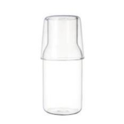 半房 原创玻璃水杯 1壶1杯套装 275ml+550ml 透明款