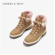 CHARLES & KEITH CK1-90390148 女士圆头马丁靴