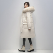 聚划算百亿补贴：鸭鸭 羽绒服 中长款连帽外套