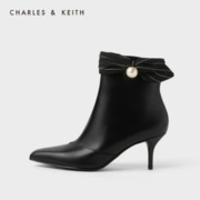 CHARLES&KEITH 秋冬圆珠及踝短靴 2色