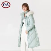 百亿补贴！C&A  女款中长款白鸭绒羽绒服