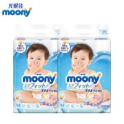 干爽透气！moony 尤妮佳 婴儿腰贴型纸尿裤 M64*2包