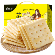 其妙  香葱苏打饼干  低脂无蔗糖  箱装500g