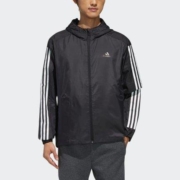 11日0点：adidas阿迪达斯 WB 3S 男装运动型格梭织连帽夹克外套 EK4727 EK4726