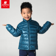 土拨鼠代工厂 君羽 800蓬90%鹅绒 儿童超轻连帽羽绒服